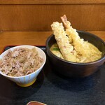 カレーうどん 富貴堂 - スペシャルカレーうどんとミニ丼（牛丼） 