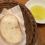 街角グラス - パンはやっぱりオリーブオイルつけたい