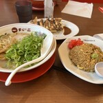 天下一品 - サービス定食＆ねぎトッピング