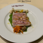 ラ・ベットラ・ダ・オチアイ - 前菜 鴨・秀味豚・地鶏のテリーヌ