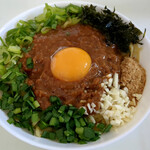 アオキスーパー - 料理写真:『丸美屋』の”台湾まぜそばの素：素を除き麺も具材も別途調達