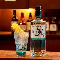 冷凍オレンジ翠ジンソーダ