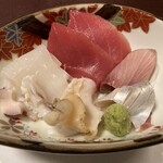 福寿し - つぶ貝がコリコリ。マグロも相変わらず美味い