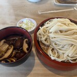 元祖田舎っぺうどん - キノコ汁(もり)+きんぴら