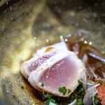 鮨匠 のむら - ハガツオ（背）のたたきアップ
       