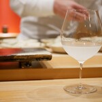 鮨 十兵衛 - 堪らず常山スパークリング薄にごりをセット。