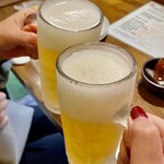 千成酒家 - 生ビールで乾杯•*¨*•.¸♬︎