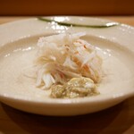 鮨 十兵衛 - カニ味噌との組み合わせが旨さを爆発させます。