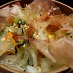 金魚亭 - 蒸し野菜のアップ