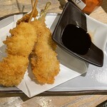 ブランニュー酒場カツオとさくら - 高知県食材の串カツ3種盛り