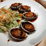 Chinese Dining ナンテンユー - 鮑丸1個旬野菜添え