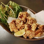 海鮮和食と日本酒 もっせ - 地鶏の唐揚げ