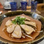 海鮮・鎌倉野菜 まつだ家 - 本鰆のたたき ガーリックポン酢