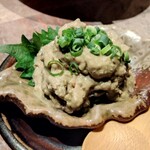 心にしみる浜の味 岩男 - 牡蠣のカニ味噌あえ