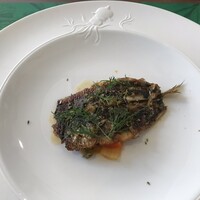 リストランテ アクアパッツァ - 冷前菜の次に温前菜。お皿のイカが可愛らしい。