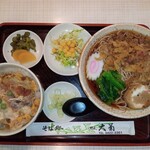 大菊野沢 - たぬきとミニカツ丼￥1150 かけと間違えたw