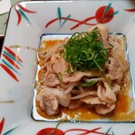 芸州 - 豚肉もやし炒めポンズかけ