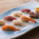 Assorted nigiri 1,800 yen (excluding tax)