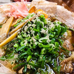 Kouberamendaiichiasahi - Bラーメン（チャーシューバラ身、麺硬め、ネギ多め）