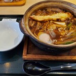 Kurama - えび天味噌煮込み 左は小鉢でなく取り皿