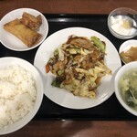 金沢飯店 - ホイコーロー定食、1100円