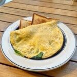 Eggs'n Things - ホウレン草,ベーコンとチーズ(チェダーチーズ,トースト)