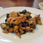 楽山 - 若鶏茄子豆鼓炒め