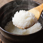 長崎縣產米的剛煮好的砂鍋飯