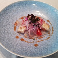 グリルうかい 丸の内店 - 前菜 鯛のカルパッチョとゼリー寄せ