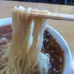 竹仙 - 多加水縮れ細麺