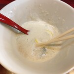 ナカムラボ。TOKYO - 特製 鶏白湯soba   残ったスープ