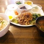 spoon - 日替わりランチプレート　豚生姜焼き