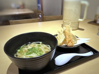 武膳 - ◆ごぼう天うどん（780円ですが、麺をハーフにしたので100円引きで680円）。