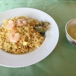 ホテル白萩 - 海老炒飯＆玉子スープ