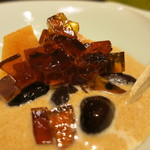 日本料理 みや  - 25年11月　丹波黒豆、ブランデージュレ、きな粉