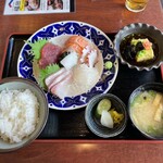 Fukudaya - 旬の刺身5店盛り定食