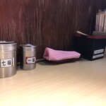 そばの神田東一屋 - コンディメンツ。