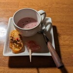 Wine Terrace Yu-me - アミューズ　さつまいものスープ500円