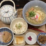 Taishio Soba Touka - ハーフ鯛塩そばと胡麻鯛茶漬け御膳