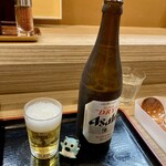 うどん工房　天空 - 喉を潤す瓶ビール