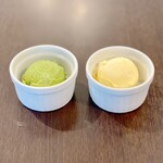 パティスリー＆ブーランジェリー ラ・パルム・ドール - 最後は〆のアイスをテーブルサービス