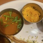 インド食堂ワナッカム - ラッサムとカボチャのカレー♪