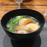 傳 - 鴨 きのこ 九条ネギのスープ