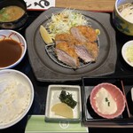 Tenryuusoba Kotakean - 昼のヒレカツ蕎麦膳　ヒレカツ２個　山かけ蕎麦　ご飯小