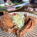 鏡ヘルシーランド地どり茶屋 - 唐揚げ定食の唐揚げ！