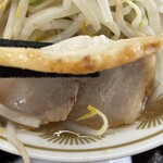 ラーメン もっけだの - 『朝食セット(ラーメンニンニク野菜マシマシ)』の豚