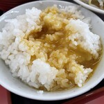 ラーメン もっけだの - 『朝食セット(ラーメンニンニク野菜マシマシ)』のTKG