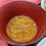 ラーメン もっけだの - 『朝食セット(ラーメンニンニク野菜マシマシ)』の生卵×かえし