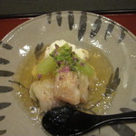 しゅん逢 紗々木 - 炙ったあなごと白子のポン酢ジュレ