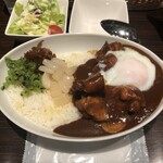 欧風カレー ソレイユ - チキンカレー、トッピング 温泉玉子 